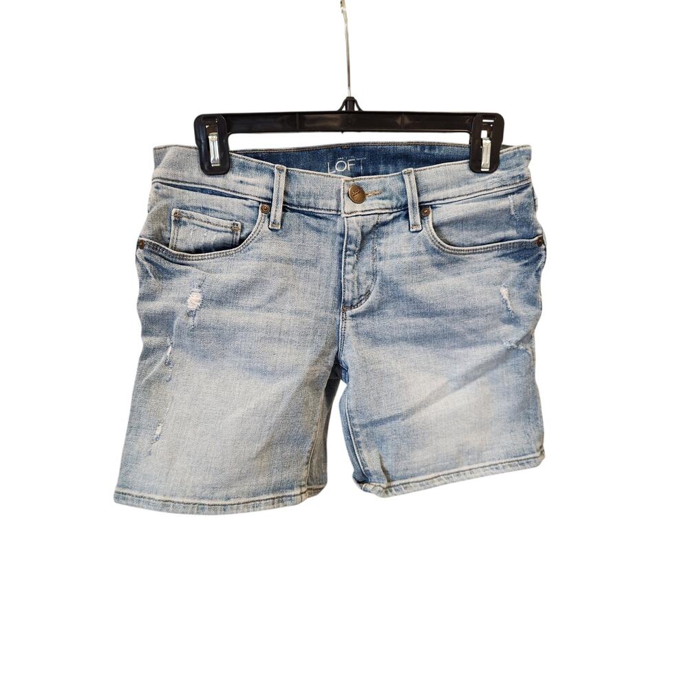 LOFT Denim Jean Stretch Shorts Size 25/0